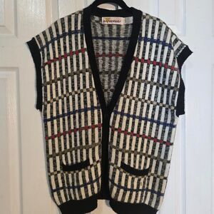 Classic Wool Blend Vintage Sweater Vest L